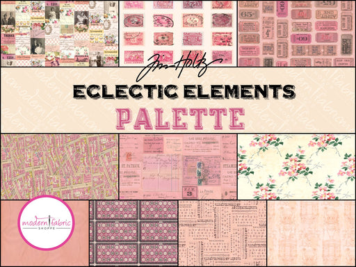 PRE-ORDER - Tim Holtz Elements-Pink- Half Yard Bundle- October 2024 - Modern Fabric Shoppe