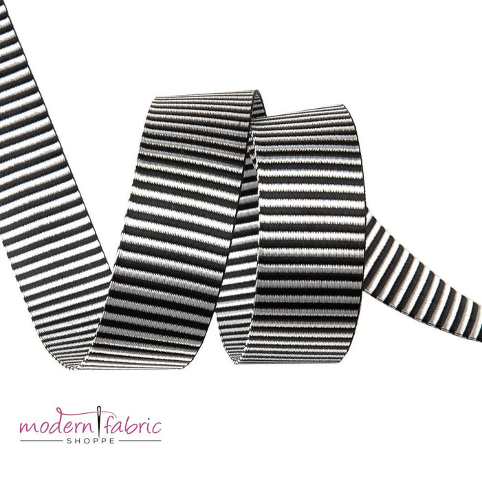 Black and White Zebra Webbing 1-1/2" (38mm) wide, By the Yard