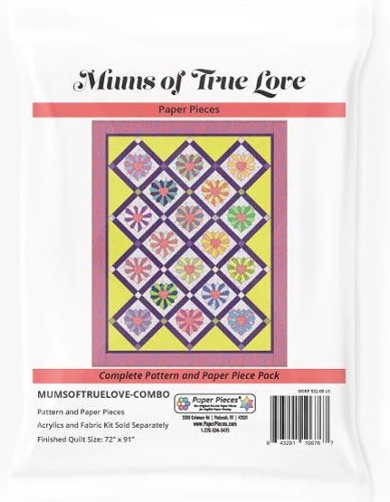 Mums of True Love Quilt Kit featuring Tula Pink- English Paper Piecing - Modern Fabric Shoppe