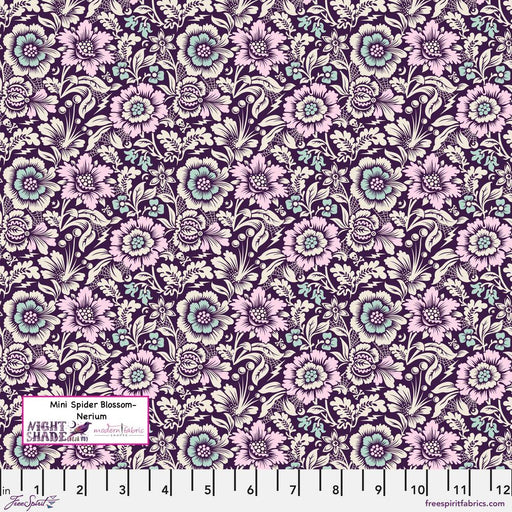 Tula Pink Nightshade- Mini Spider Blossom PWTP211.NERIUM- Half Yard - Modern Fabric Shoppe