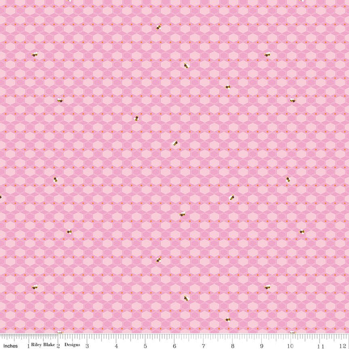 100 Aker Woods by Jill Howarth for Riley Blake Designs - Honey Hex C15175 - PINK - Half Yard September 2024 - Modern Fabric Shoppe