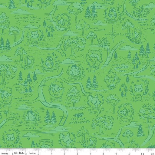 100 Aker Woods by Jill Howarth for Riley Blake Designs - Map C15171 - GREEN - Half Yard September 2024 - Modern Fabric Shoppe