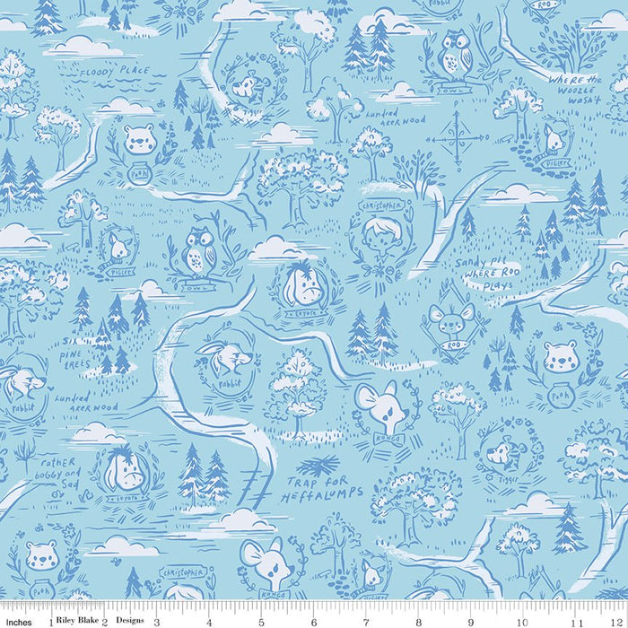 100 Aker Woods by Jill Howarth for Riley Blake Designs - Map C15171 - SKY - Half Yard September 2024 - Modern Fabric Shoppe