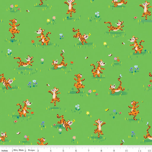 100 Aker Woods by Jill Howarth for Riley Blake Designs - Tigger Bounce C15173 - GREEN - Half Yard September 2024 - Modern Fabric Shoppe