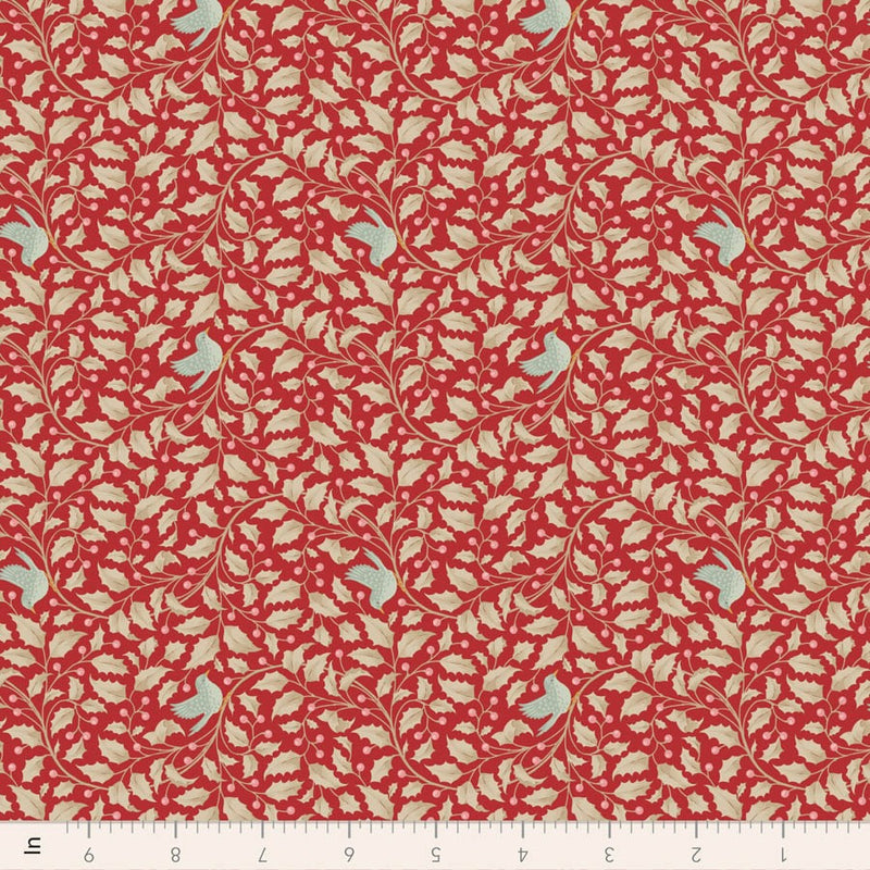 PRE-ORDER Tilda- Merry Little Christmas- Holly Red TIL100621- Half Yard- July 2027