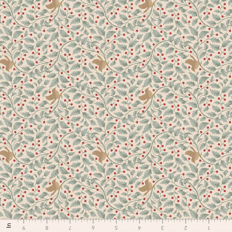PRE-ORDER Tilda- Merry Little Christmas- Holly Duck Egg TIL100626- Half Yard- July 2027