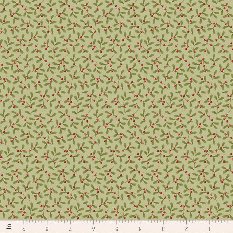 PRE-ORDER Tilda- Merry Little Christmas- Mistletoe Pistachio TIL100633- Half Yard- July 2027