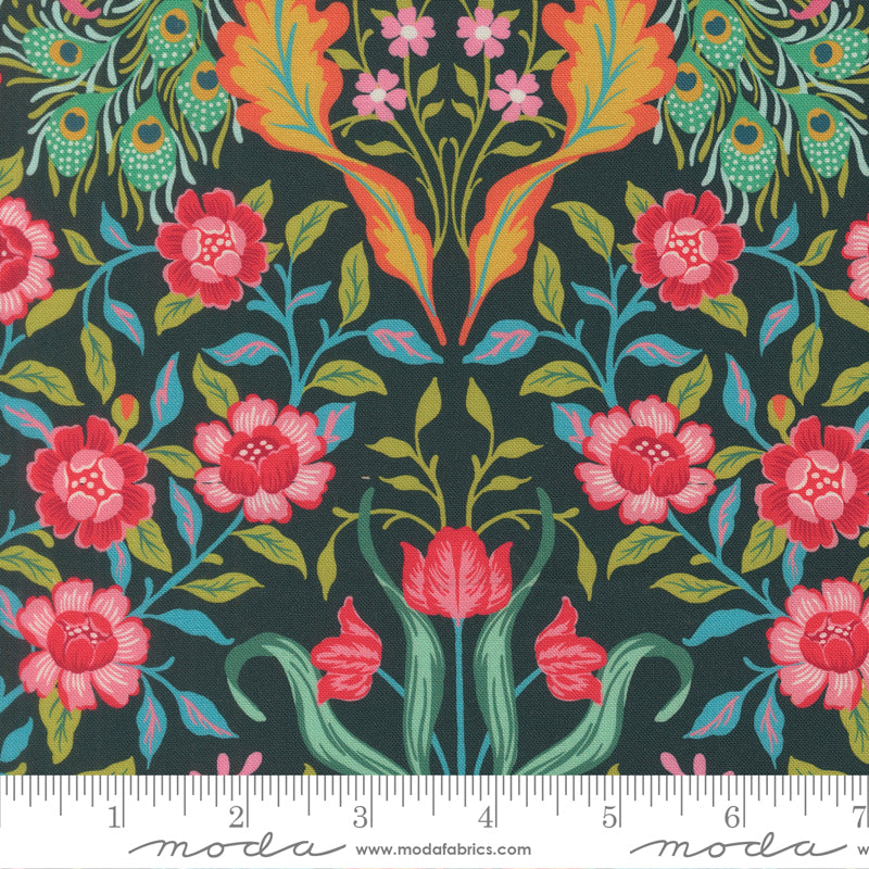PRE-Order Tilbury Garden by Crystal Manning-  Prussian Blue 11990 19- Half Yard- March 2027