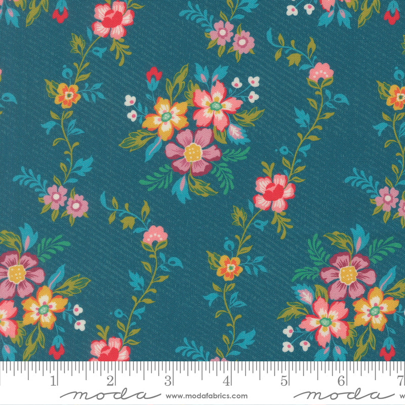 PRE-Order Tilbury Garden by Crystal Manning- Horizon Blue 11991 20- Half Yard- March 2027