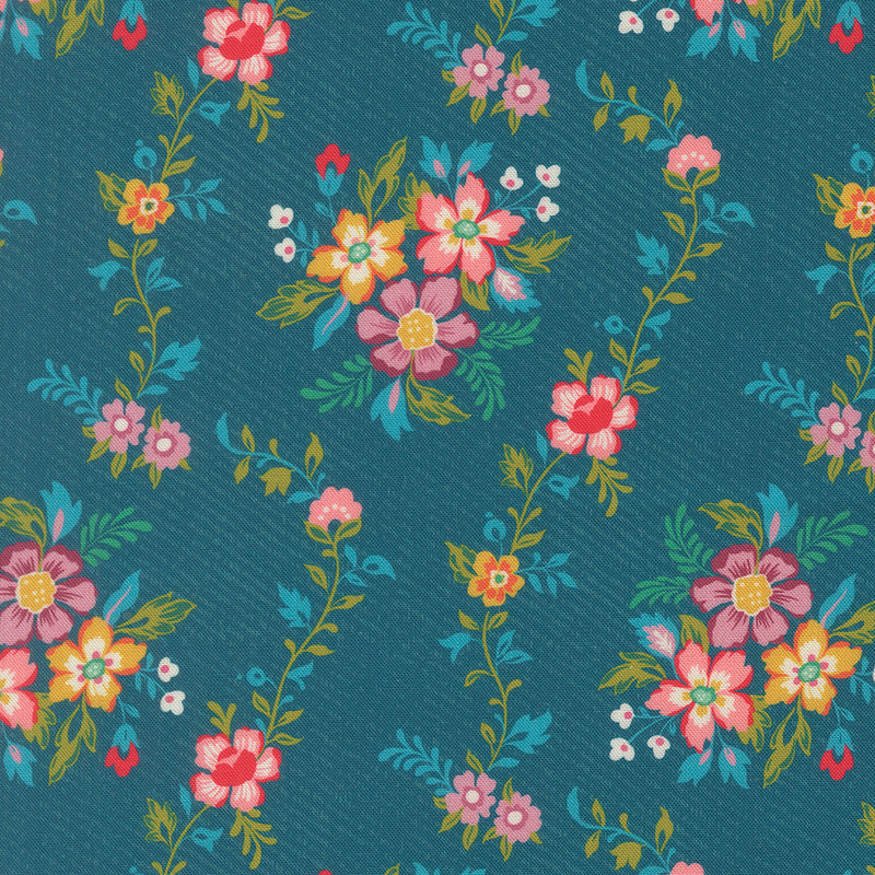 PRE-Order Tilbury Garden by Crystal Manning- Horizon Blue 11991 20- Half Yard- March 2027