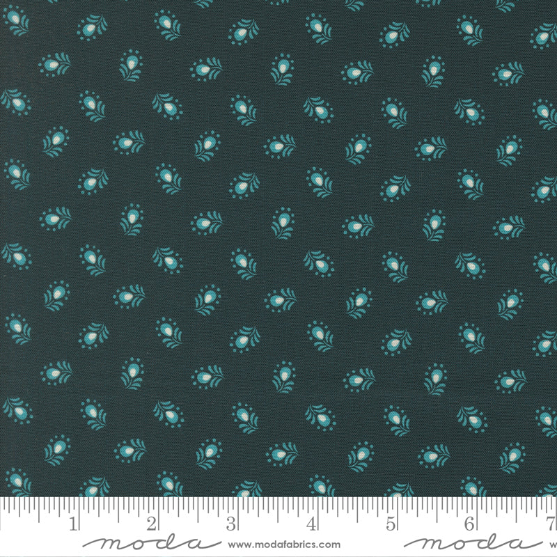 PRE-Order Tilbury Garden by Crystal Manning- Prussian Blue 11996 19- Half Yard- March 2027