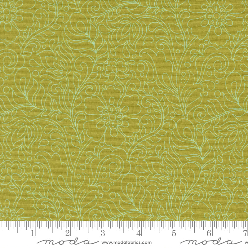 PRE-Order Tilbury Garden by Crystal Manning- Pesto 11997 27- Half Yard- March 2027