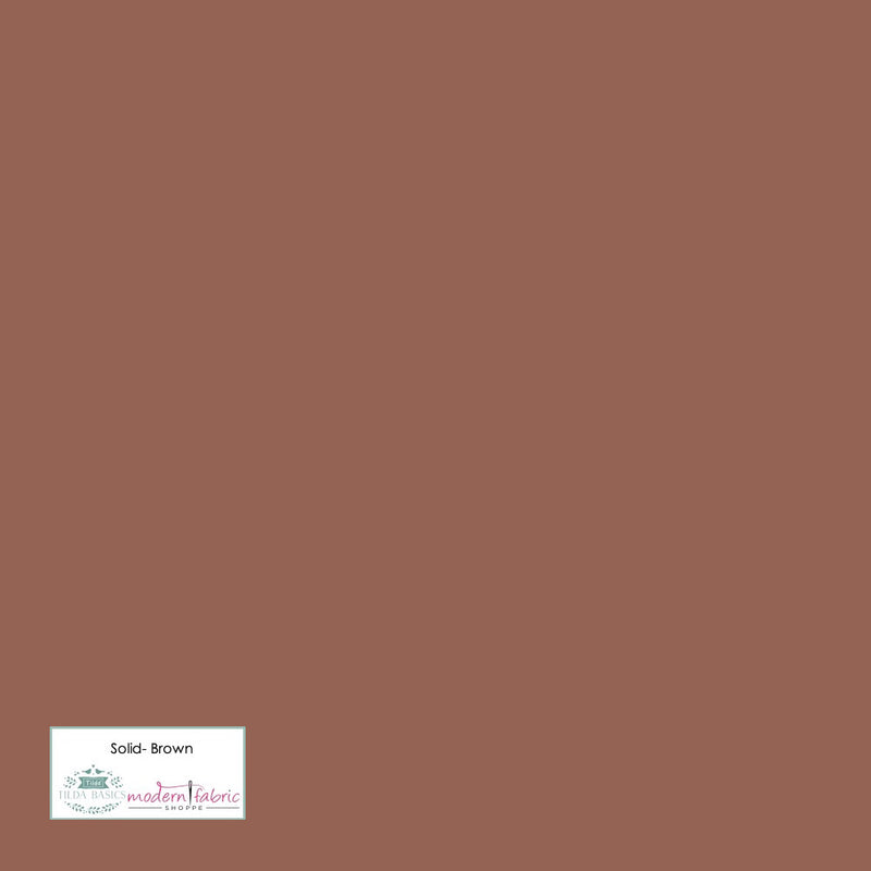 Tilda- Solid TIL120005- Brown- Half Yard