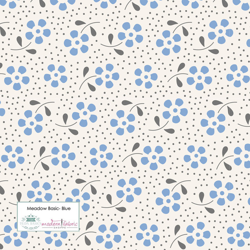 Tilda Meadow Basic- TIL130089-Blue- Half Yard