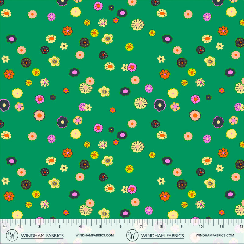 PRE-Order Heather Ross- Boat Race- Beads 55603D-3 Jade- Half Yard- May 2027