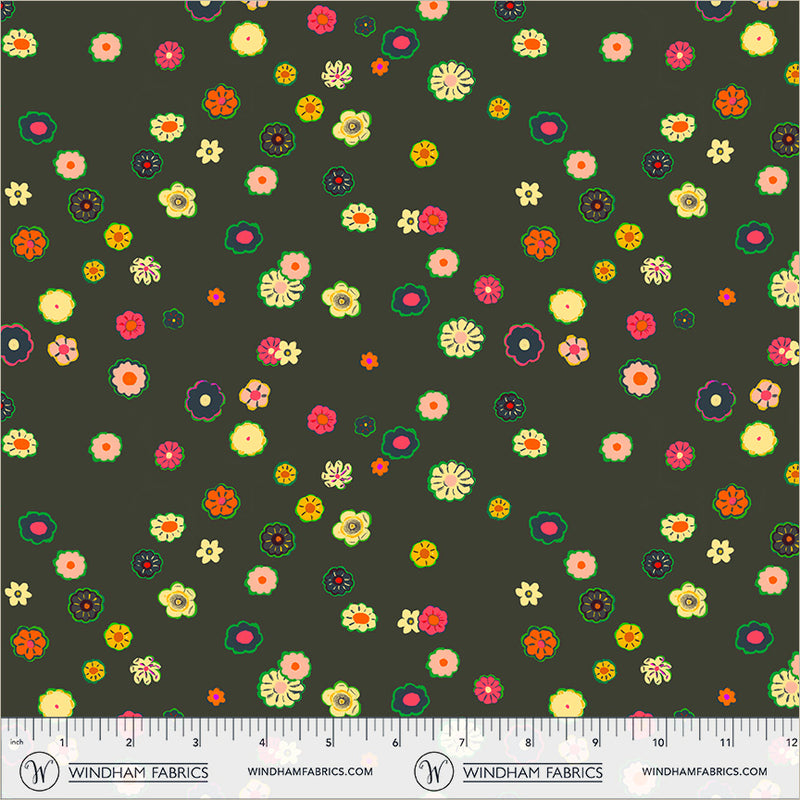 PRE-Order Heather Ross- Boat Race- Beads 55603D-8 Soot- Half Yard- May 2027