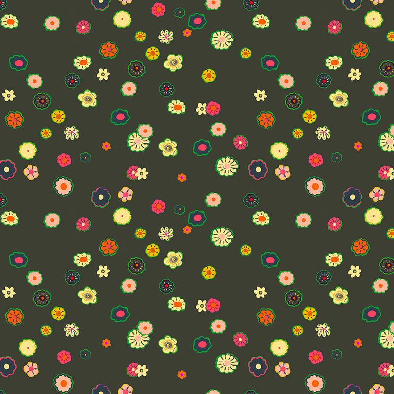 PRE-Order Heather Ross- Boat Race- Beads 55603D-8 Soot- Half Yard- May 2027