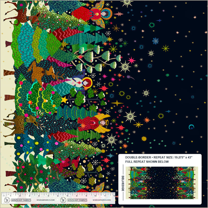 PRE-Order Sally Kelly- Celestial Skies- Double Border 55839DM-3-Night-Multi- 19 1/4" x 43" May 2027
