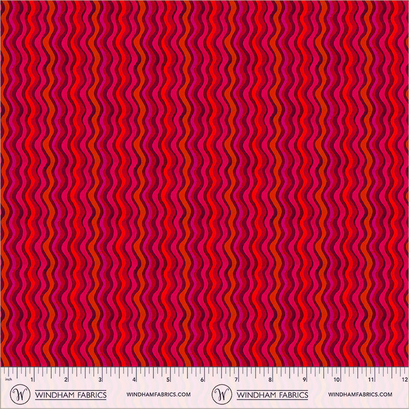 PRE-Order Sally Kelly- Celestial Skies- Atlas 55843D-4-Red-  Half Yard- May 2027