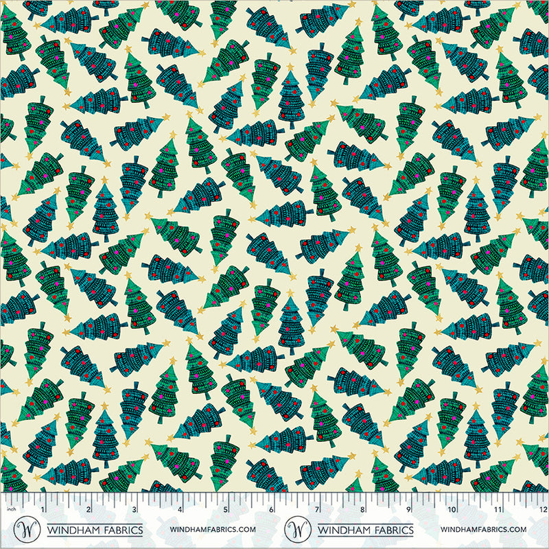 PRE-Order Sally Kelly- Celestial Skies- Taurus 55844DM-6-Cream/Green-  Half Yard- May 2027