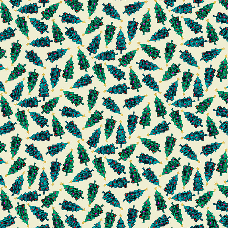 PRE-Order Sally Kelly- Celestial Skies- Taurus 55844DM-6-Cream/Green-  Half Yard- May 2027