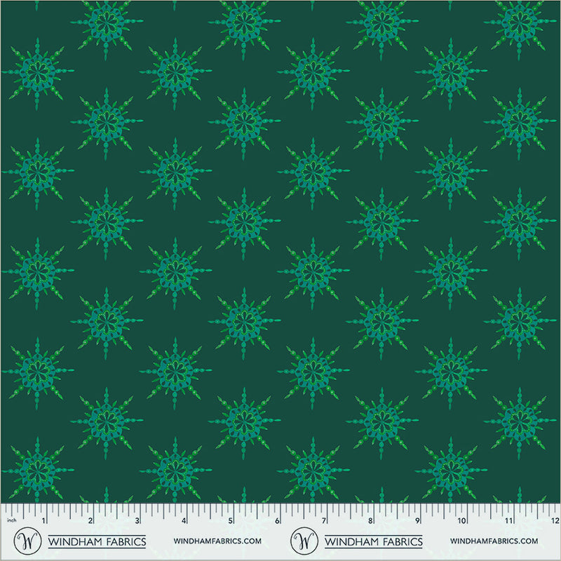 PRE-Order Sally Kelly- Celestial Skies- Starburst 55846D-8-Pine-  Half Yard- May 2027