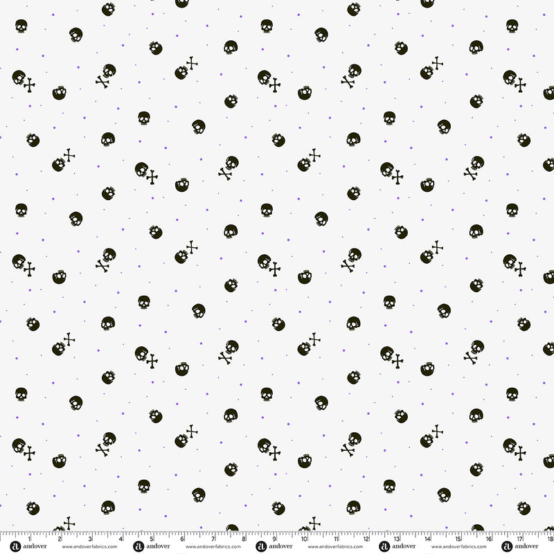 PRE-Order Enchanter by Libs Elliott- Skulls A-10781-L Ghost- Half Yard- April 2027