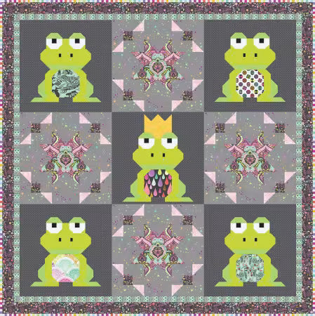 PRE-ORDER Tula Pink- Prince Charming Deja Vu- Kiss Me, I'm Charming! Quilt Kit- July 2026