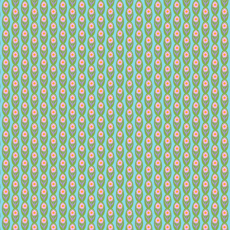 PRE-Order Anna Maria Textiles- Sugar Coated- Daisy Chain AMT201-72L Verdant- Half Yard- May 2027