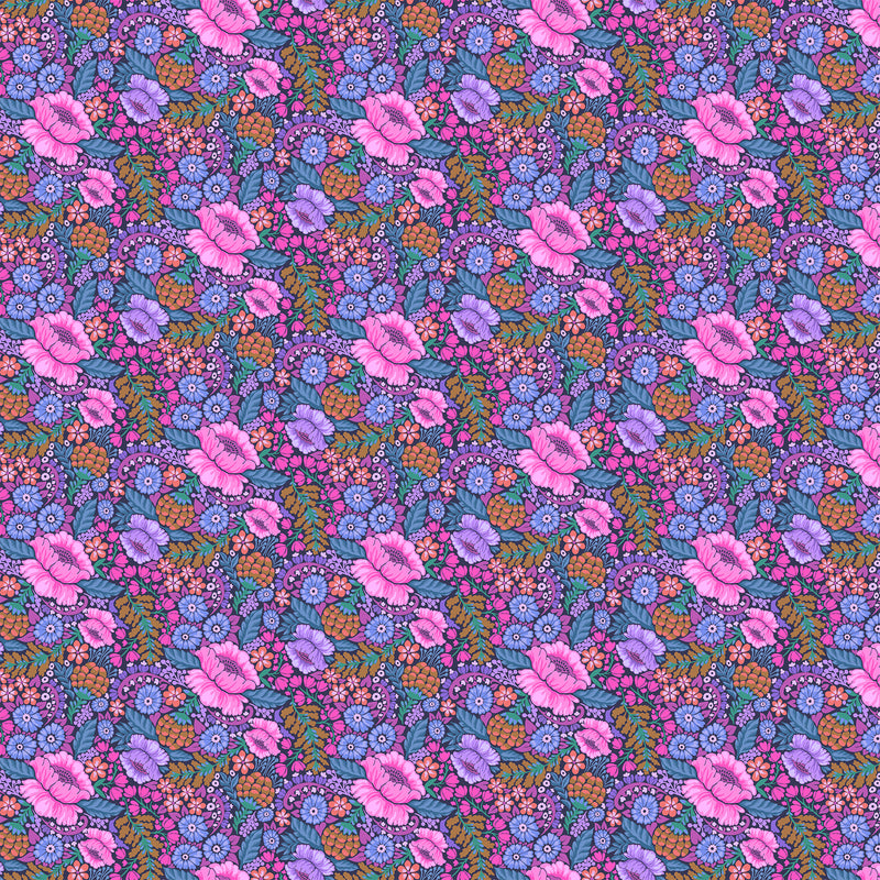 PRE-Order Anna Maria Textiles- Sugar Coated- Curtsy AMT203-84L Plum- Half Yard- May 2027
