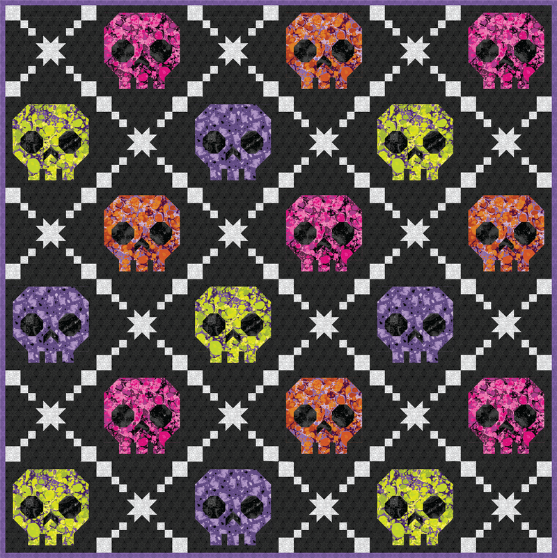PRE-Order Bone Brigade Dark Quilt Kit featuring Enchanter by Libs Elliott- April 2027