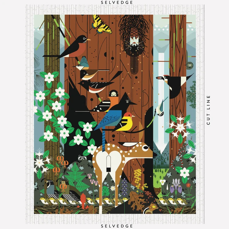 Sierra Range by Charley Harper- Sierra Range Poster Panel CH-454 Yard- August 2026
