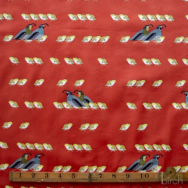 Sierra Range by Charley Harper- California Quail CH-161  Half Yard- August 2026