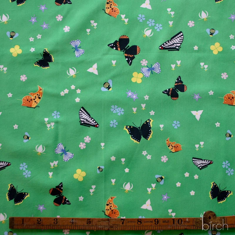 Woodland Wonders by Charley Harper- Kaleidoscope of Wonder Green CH-459 Half Yard- August 2026