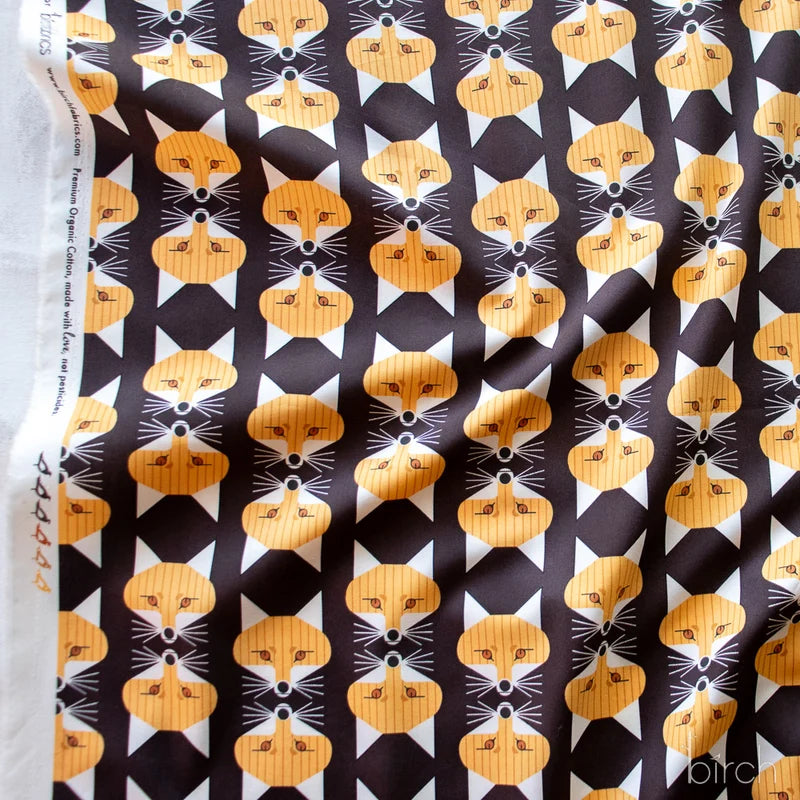 Woodland Wonders by Charley Harper- Fox Face Raisin CH-462 Half Yard- August 2026