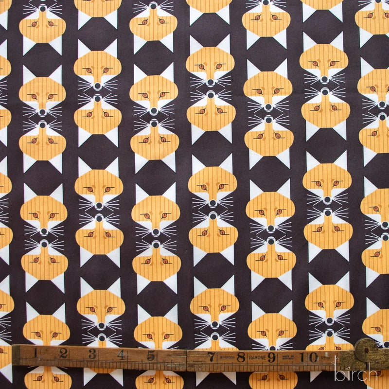 Woodland Wonders by Charley Harper- Fox Face Raisin CH-462 Half Yard- August 2026