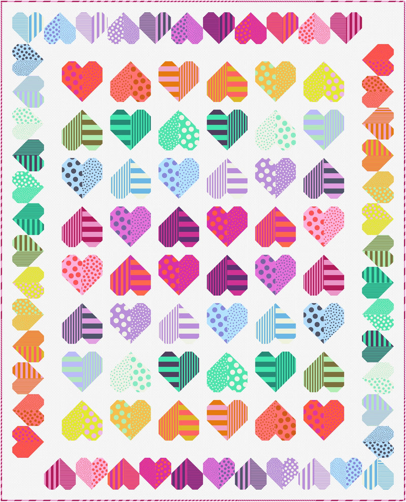 PRE-ORDER Tula Pink- True Colors Sticks and Stones- Full of Love Quilt Kit- March 2027