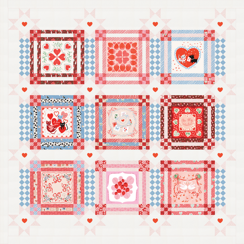 Nuts and Chews Quilt Kit featuring Funny Valentine by Lizzy House- November 2025
