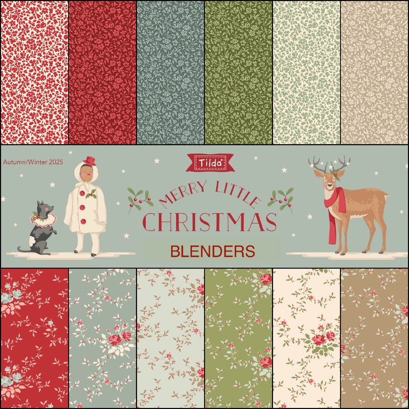 PRE-ORDER Tilda Merry Little Christmas Blenders- Half Yard Bundle- July 2027