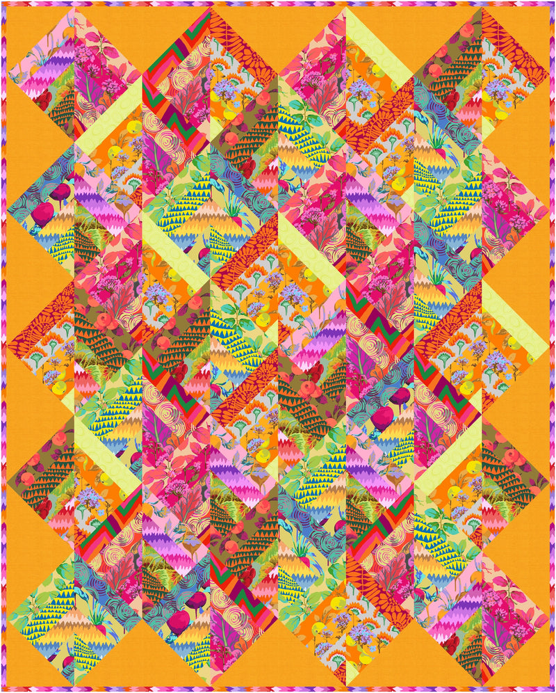 PRE-ORDER Kaffe Fassett- Jumping Jack Quilt Kit- Warm- February 2027