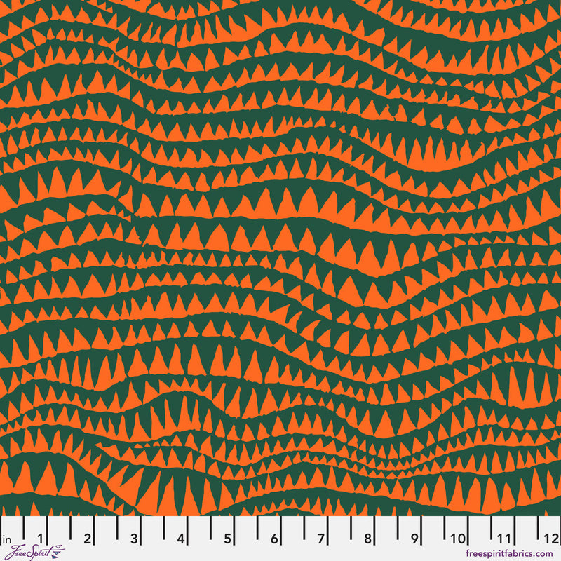 PRE-Order Kaffe Fassett February 2027 Collective- Sharks Teeth PWBM060.EMERALD- Half Yard