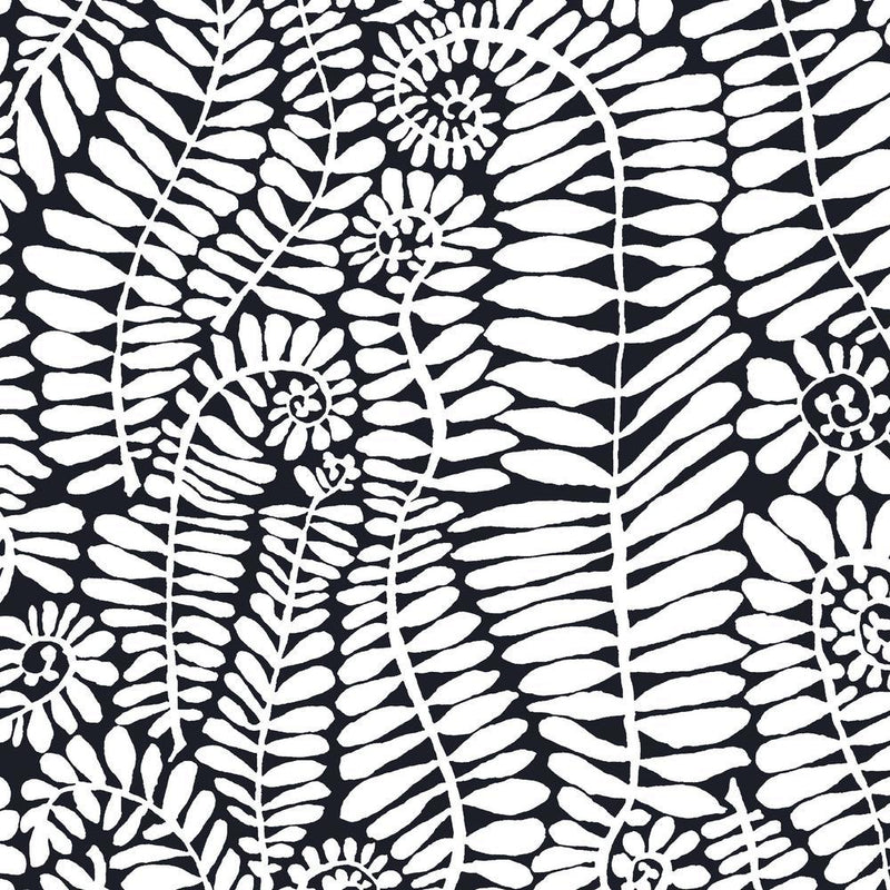 PRE-Order Kaffe Fassett February 2027 Collective- Fronds PWBM085.BLACKWHITE- Half Yard