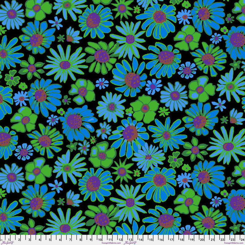 Kaffe Fassett August 2024 Collective-Bloomers- PWBM093.BLACK- Half Yard