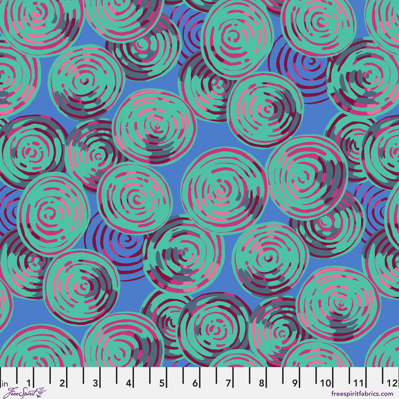 PRE-Order Kaffe Fassett February 2027 Collective- Beet RIngs PWMD003.BLUE- Half Yard