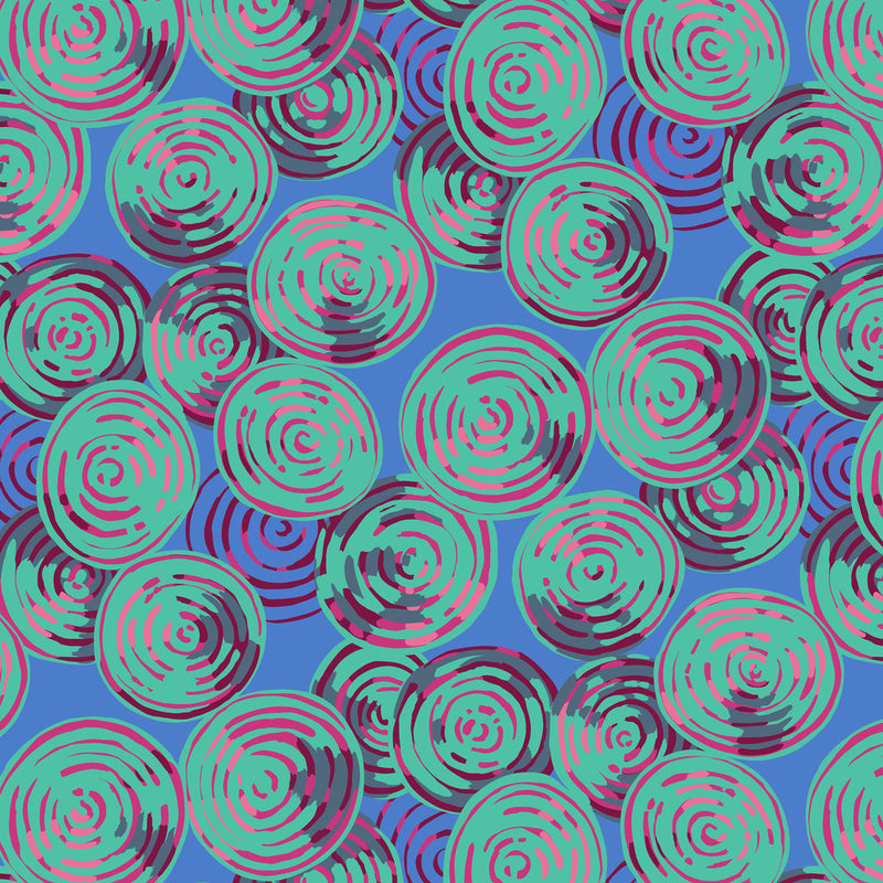 PRE-Order Kaffe Fassett February 2027 Collective- Beet RIngs PWMD003.BLUE- Half Yard