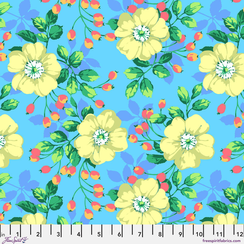 PRE-Order Kaffe Fassett February 2027 Collective- Shrub Rose PWMD006.BLUE- Half Yard