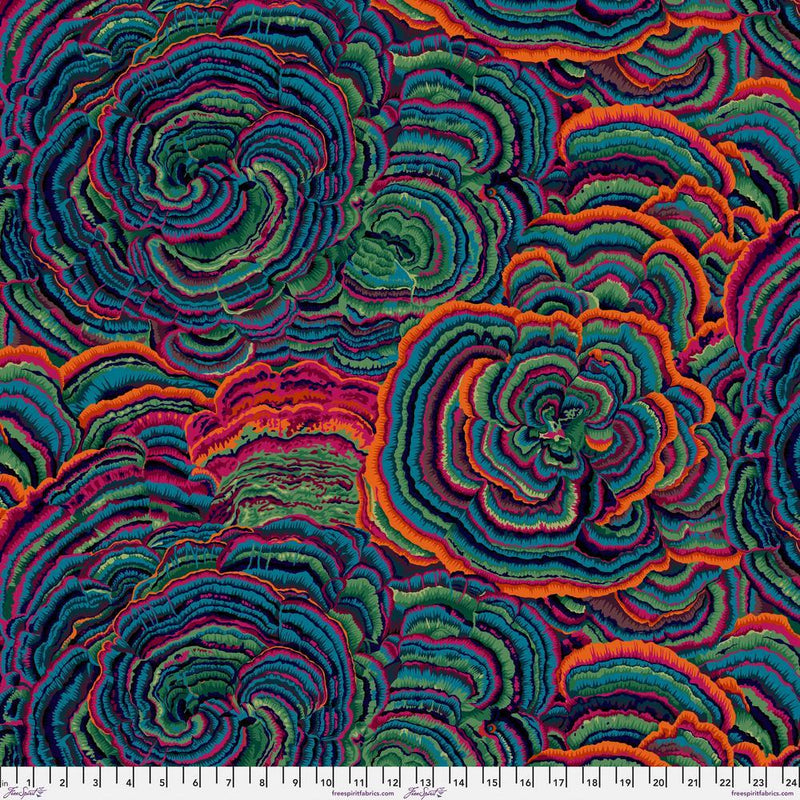 PRE-Order Kaffe Fassett February 2027 Collective- Tree Fungi PWPJ082.TEAL- Half Yard