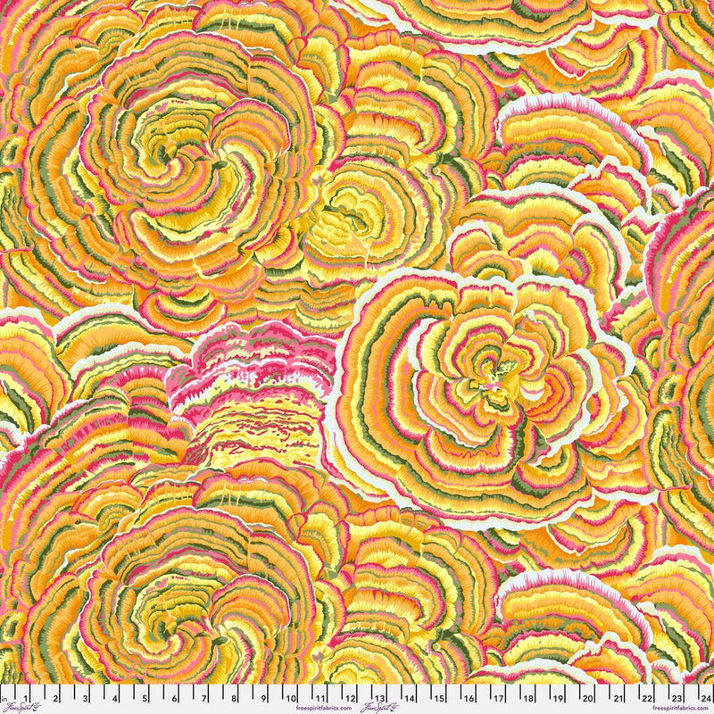 PRE-Order Kaffe Fassett February 2027 Collective- Tree Fungi PWPJ082.YELLOW- Half Yard