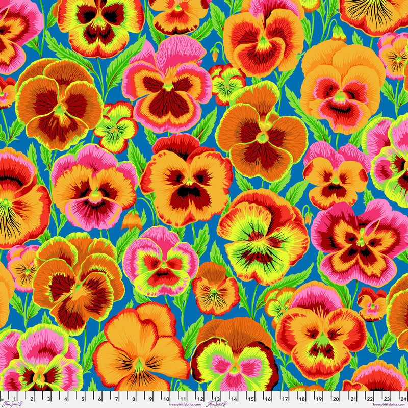 PRE-Order Kaffe Fassett February 2027 Collective- Big Pansies PWPJ143.BRIGHT- Half Yard