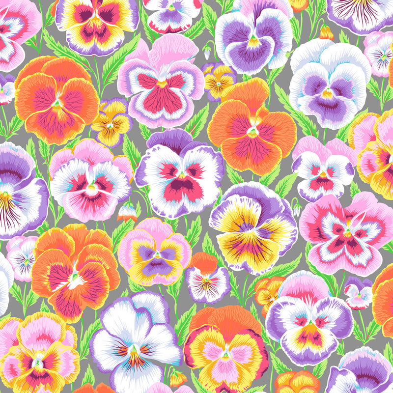 PRE-Order Kaffe Fassett February 2027 Collective- Big Pansies PWPJ143.PASTEL- Half Yard